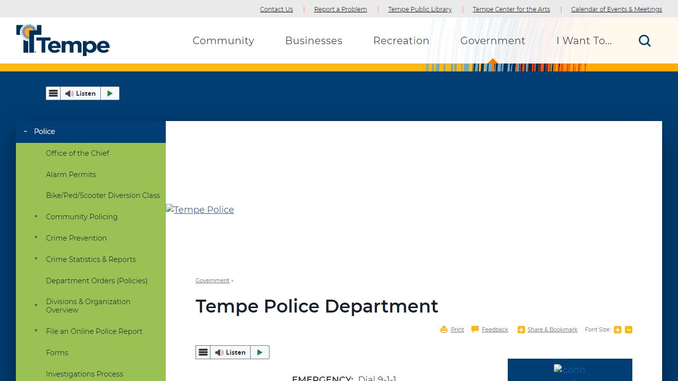 Tempe Police Department | City of Tempe, AZ - Tempe, Arizona
